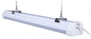 Tri Proof Light series SPEC SHEET. 20w, 25w, 36w, 45w, 60w, 70w Tri-Proof (Dust, Vapor, Moisture) LED linear fixture with motion dimming.